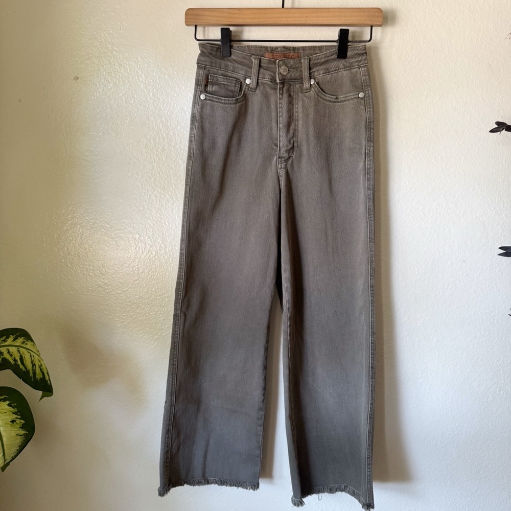 Judy Blue | Olive Wide Leg Crop Jeans